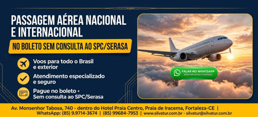 PASSAGEM AÉREA NACIONAL E INTERNACIONAL